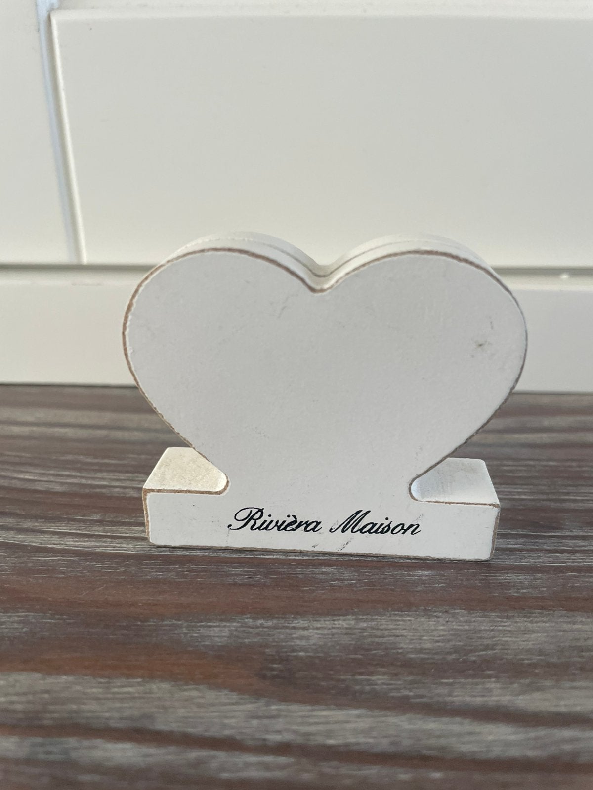 Klein wit houten heart fotostandertje Riviera Maison, Huis en Inrichting, Ophalen of Verzenden, Zo goed als nieuw