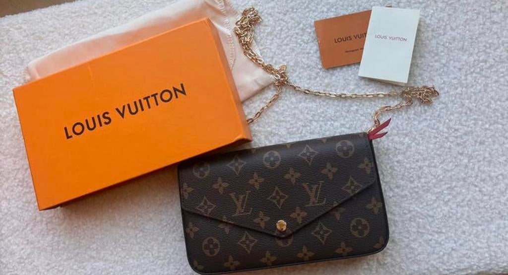 Felicie pochette | Wallet on chain | Portemonnee tas | Bag, Overige kleuren, Leer, Nieuw, Ophalen