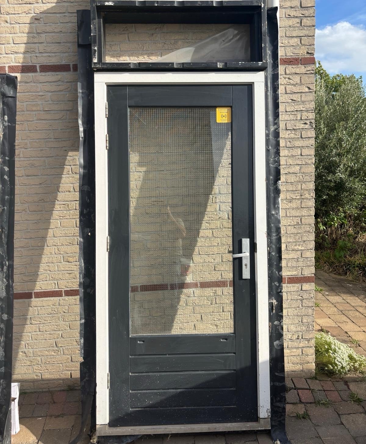 Houten deur inclusief kozijn - 93x211 cm, Ophalen, Gebruikt, 80 tot 100 cm, Buitendeur