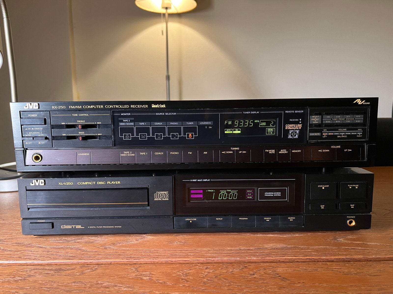 JVC vintage set: cd speler & versterker receiver, JVC, Refurbished, Cd-speler, Losse componenten