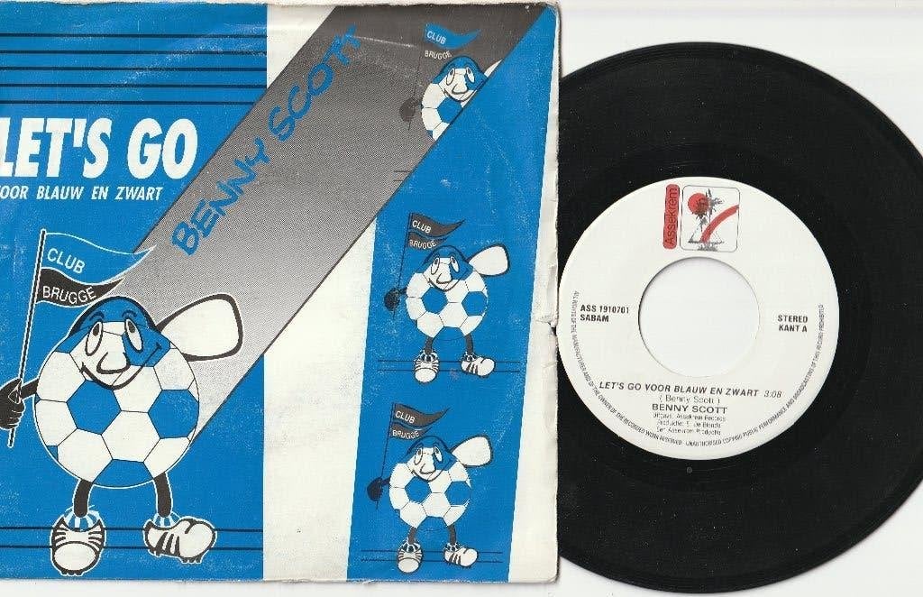 Club BRUGGE- Let's Go voor blauw en zwart vinyl single, Ophalen, Gebruikt, Buitenlandse clubs, Overige typen