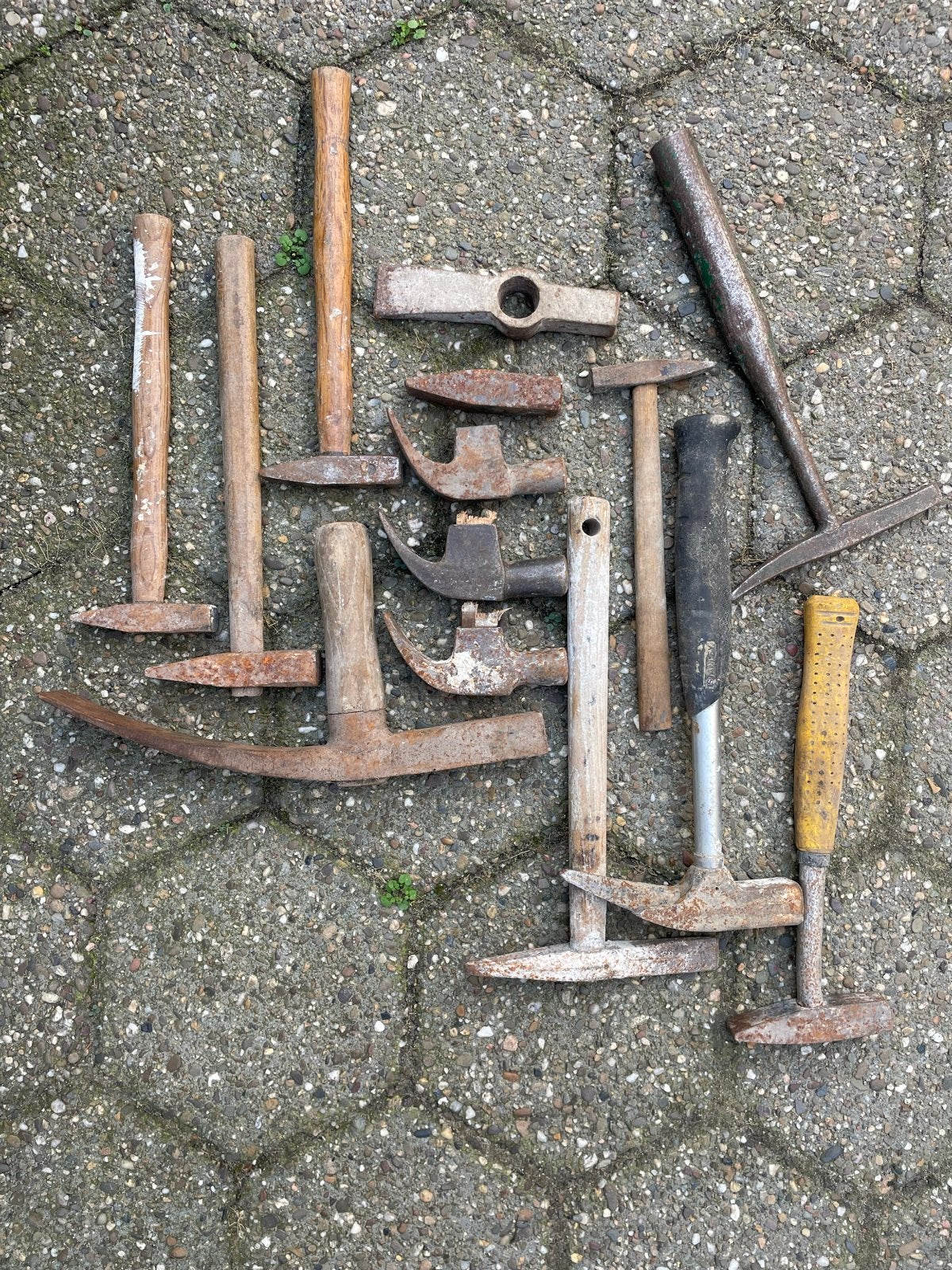 Diverse collectie oude hamers en gereedschap, Ophalen of Verzenden