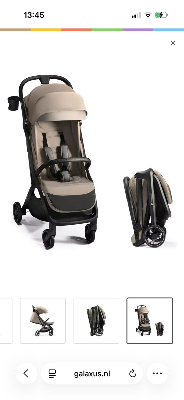 Kinderkraft Nubi 2 Buggy - Beige, Ophalen, Gebruikt, Kinderwagen, Overige merken