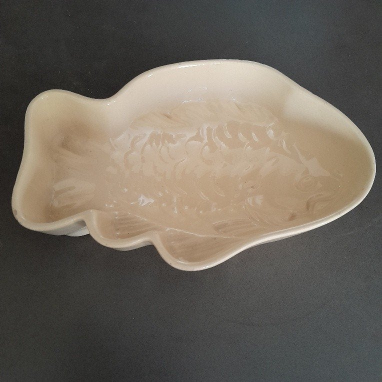 Puddingvorm vis zacht geel/creme, Ophalen of Verzenden