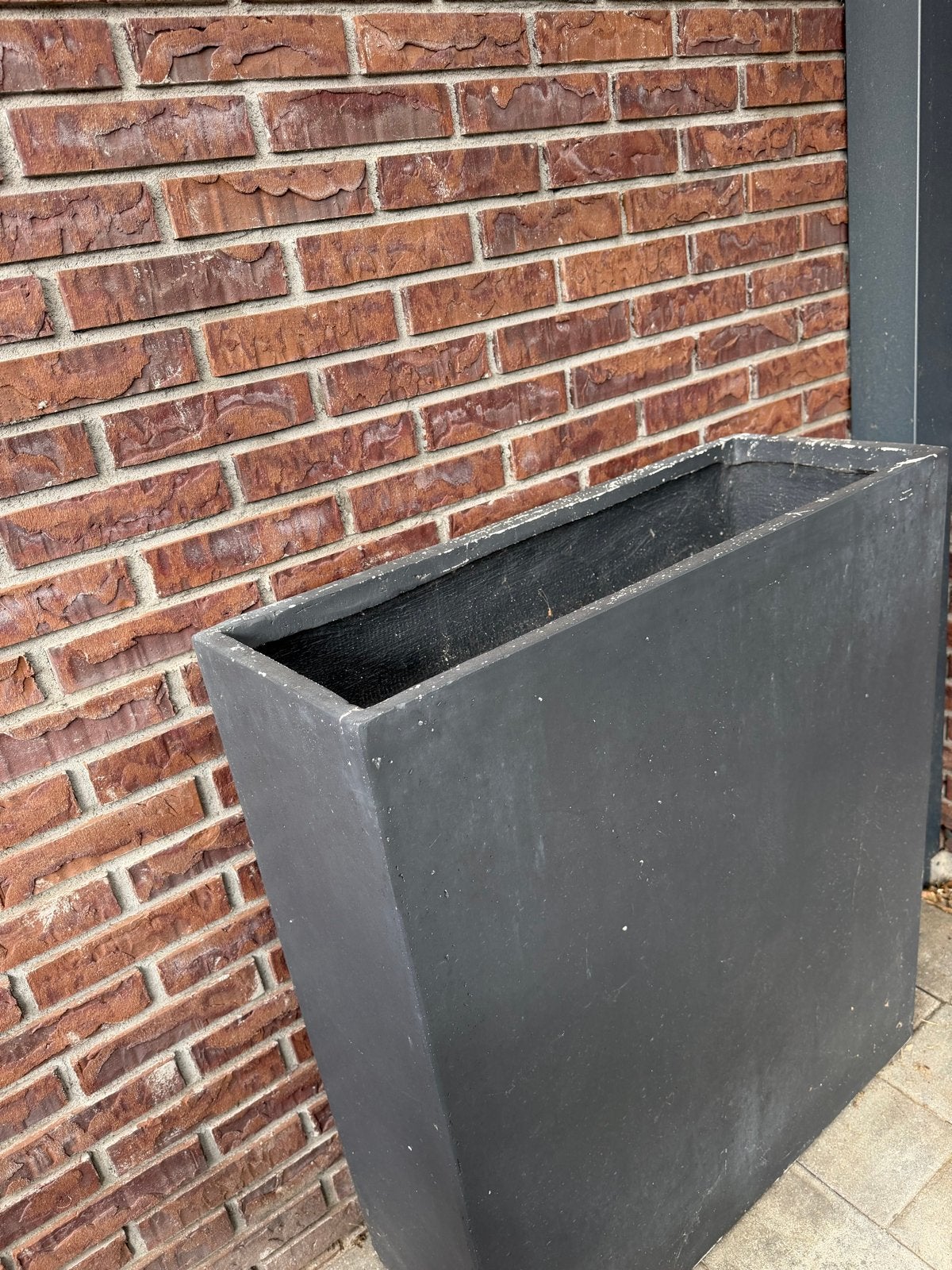 Grote zware grijze plantenbak, Ophalen, Overige materialen, Gebruikt, 60 tot 100 cm