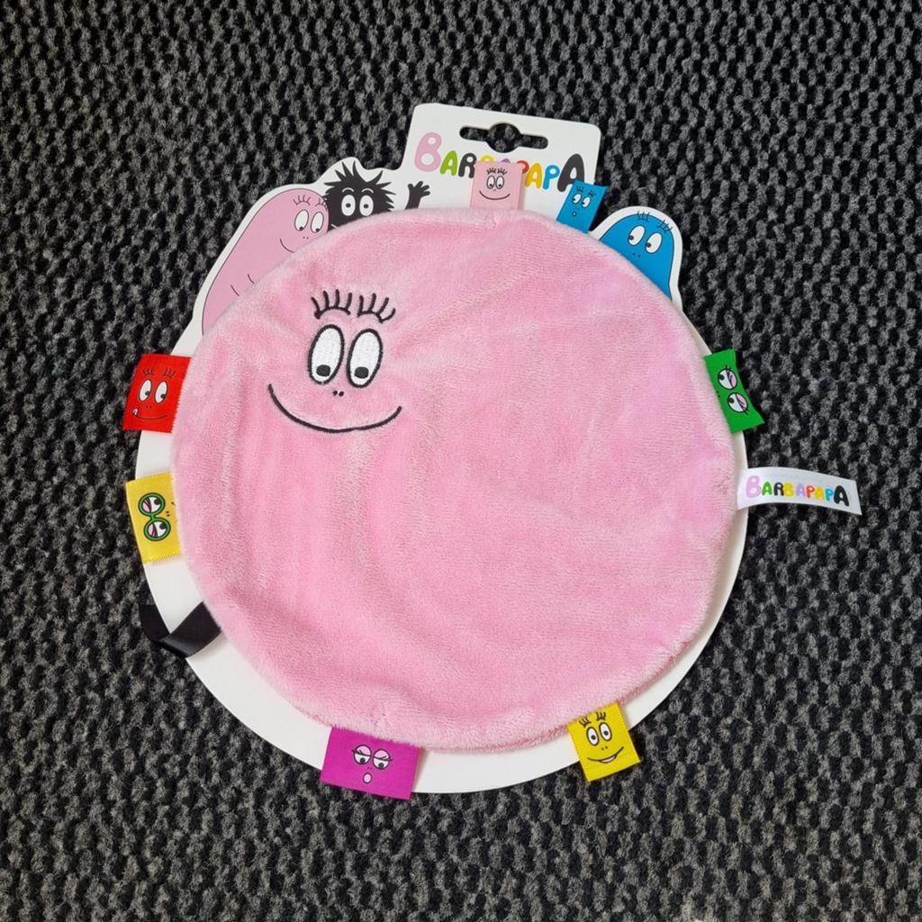 Nieuw knuffeldoekje Barbapapa labels labeltjes roze, Ophalen of Verzenden, Nieuw