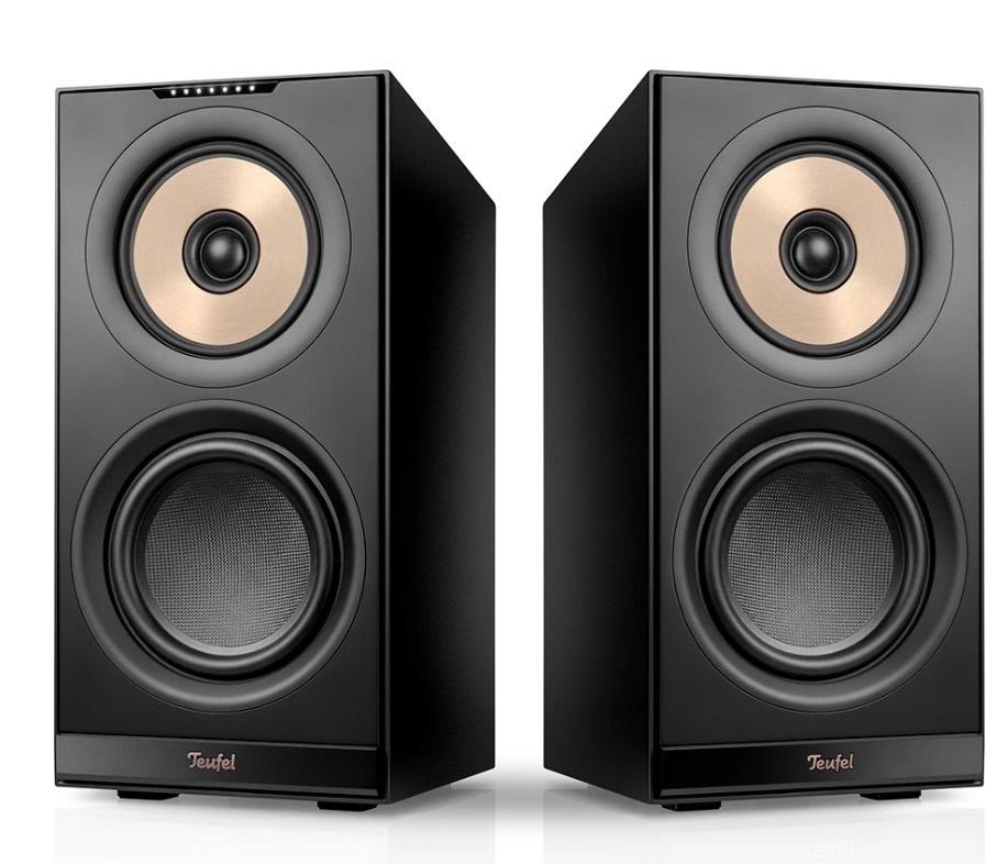 Teufel stereo m2, Zo goed als nieuw, 120 watt of meer, Front, Rear of Stereo speakers, Ophalen