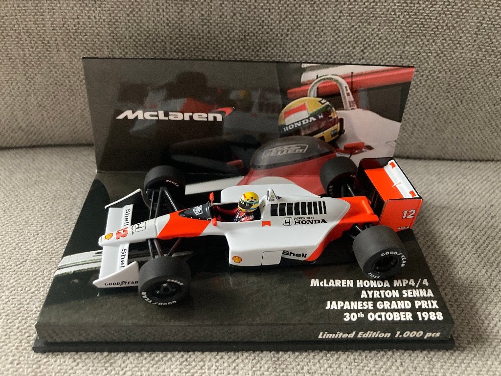 ✅ Ayrton Senna 1:43 Japanese GP 30th Oct 1988 Mclaren Honda, Verzamelen, Ophalen of Verzenden, Nieuw, Formule 1
