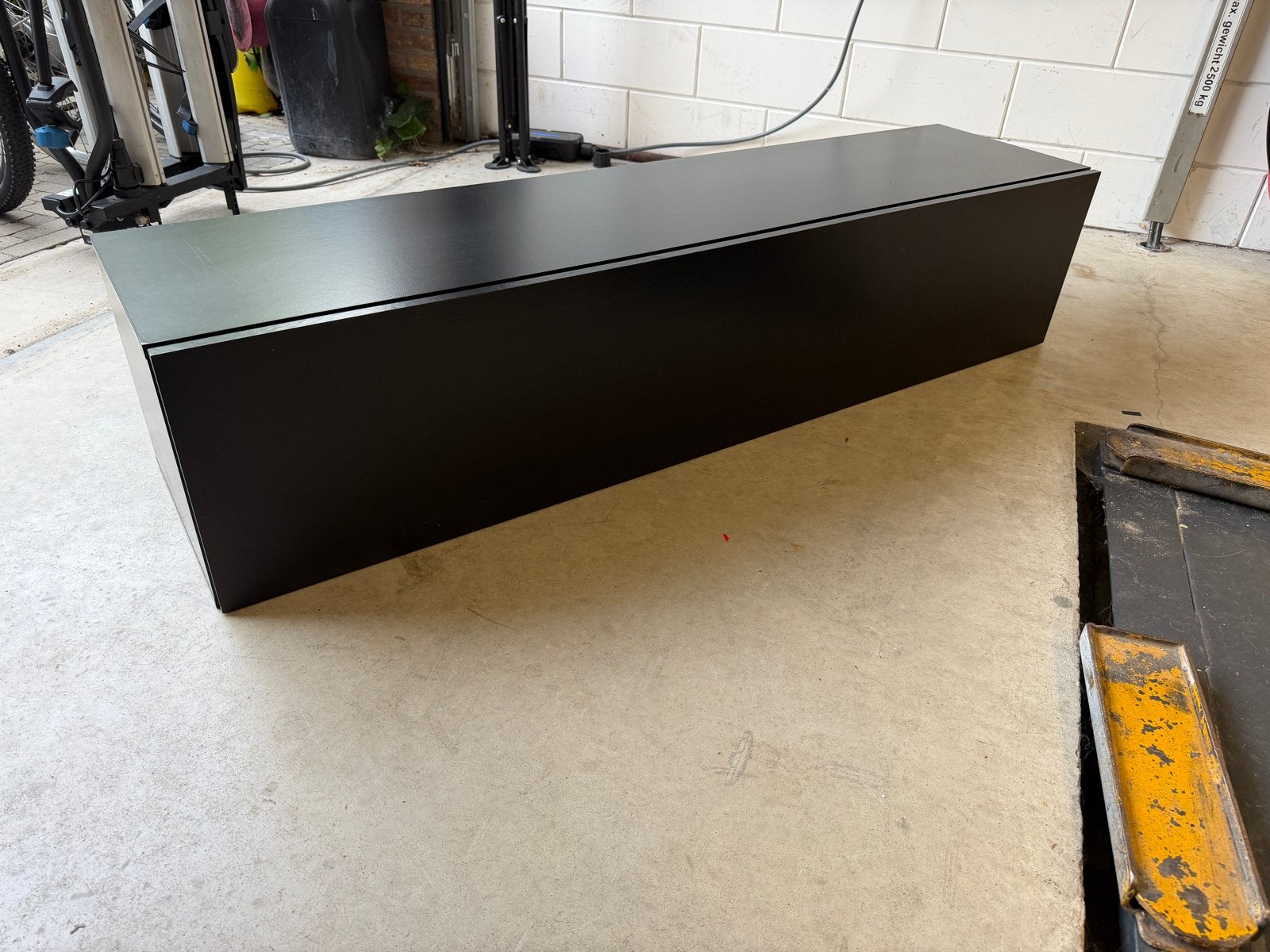Zwevend TV Meubel Zwart - 160x39x34 cm, Ophalen, Gebruikt, 150 tot 200 cm, Minder dan 100 cm