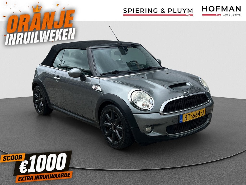 MINI Cabrio 1.6 Cooper S | 175 PK | Climate | Leder, Auto's, Mini, Bedrijf, Te koop, Cabrio, ABS, Airbags, Airconditioning, Alarm