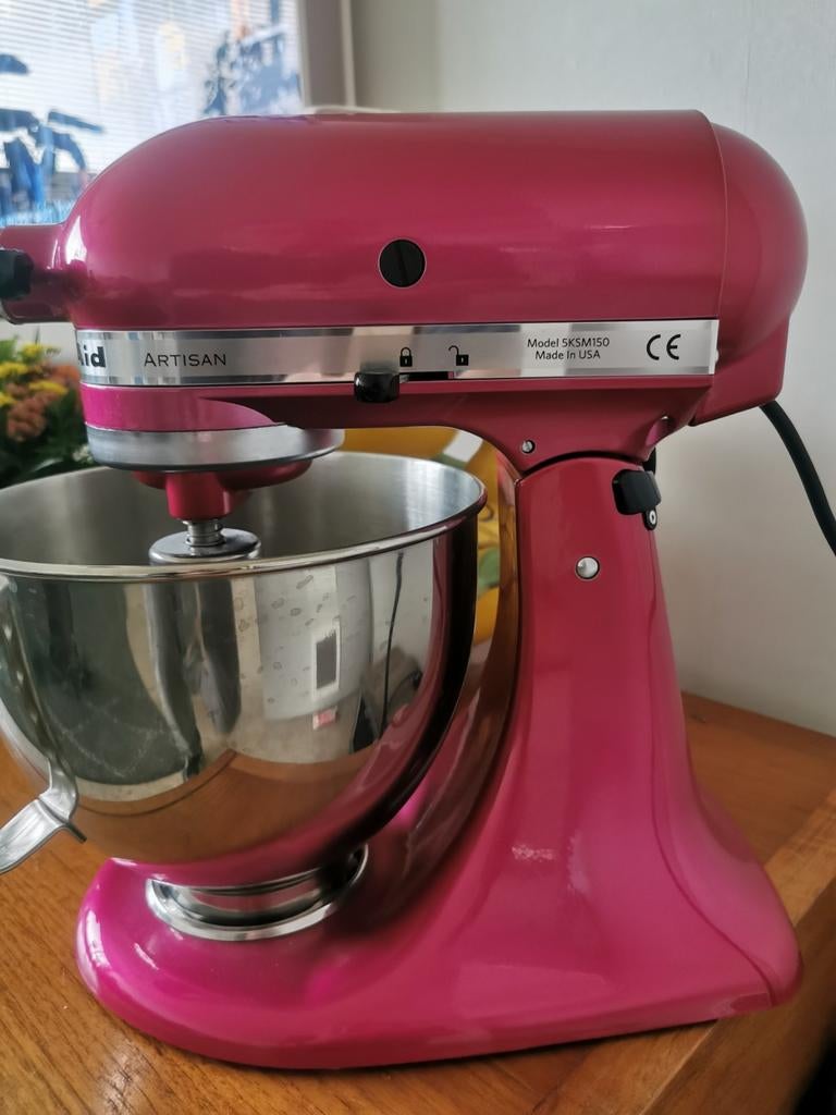 KitchenAid Artisan Raspberry Ice, Witgoed en Apparatuur, Keukenmixers, 4 liter of meer, Ophalen of Verzenden, Gebruikt, 3 snelheden of meer