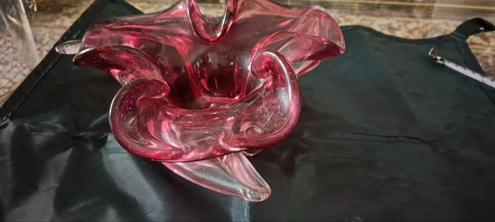 Decoratieve MURANO rode glazen schaal, Antiek en Kunst, Ophalen of Verzenden