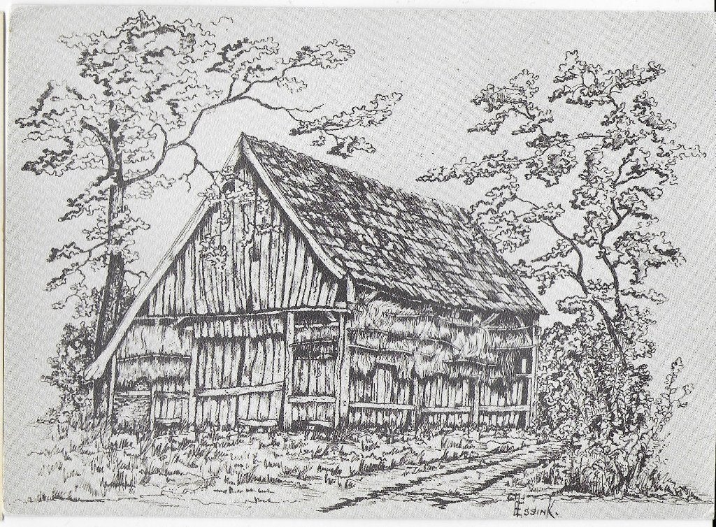 Ootmarsum schaapskooi ongelopen ansichtkaart ( 2104 ), Ophalen of Verzenden, 1960 tot 1980, Ongelopen