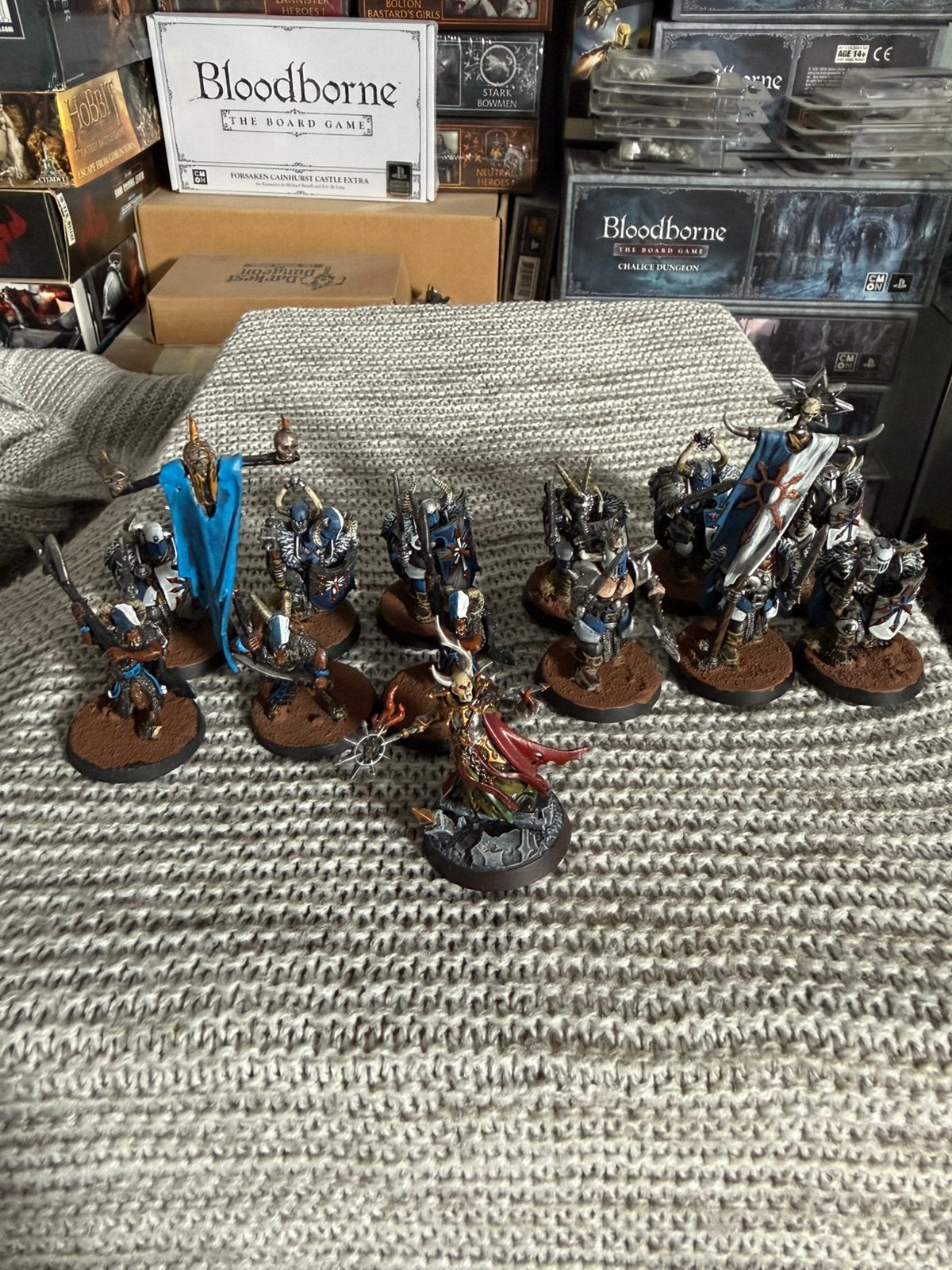 Warhammer AoS Old World Chaos Warriors + beastmen and wizard, Ophalen of Verzenden, Zo goed als nieuw, Warhammer
