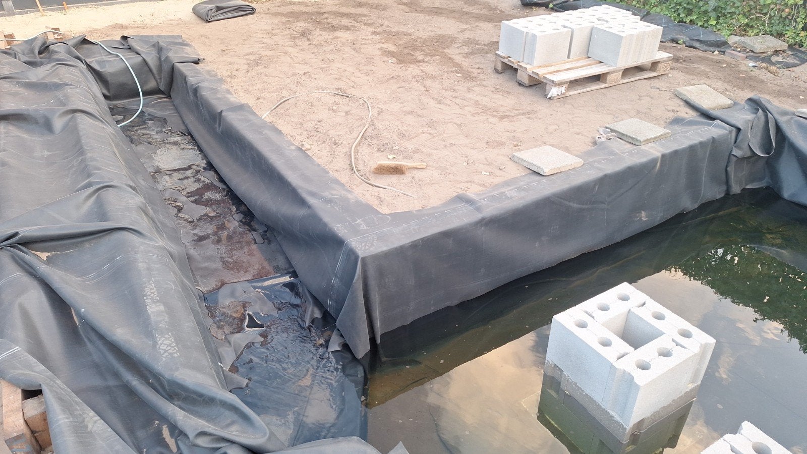 Epdm vijverfolie 1.02mm dik -over door ongunstige vijvervorm, Ophalen of Verzenden, Nieuw