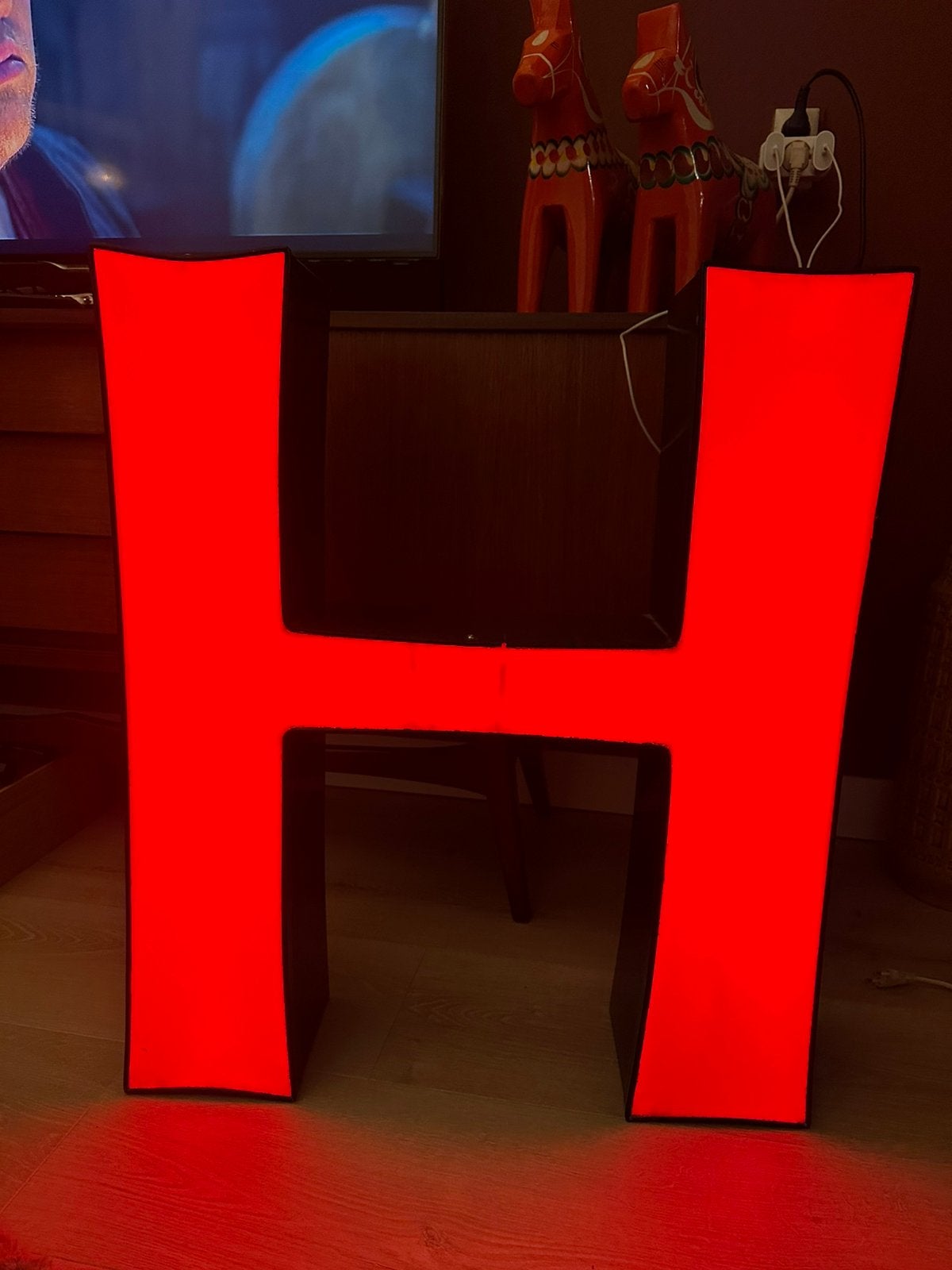 Vintage XL Reclame Letter met Verlichting, Ophalen, Zo goed als nieuw, Lichtbak of (neon) lamp