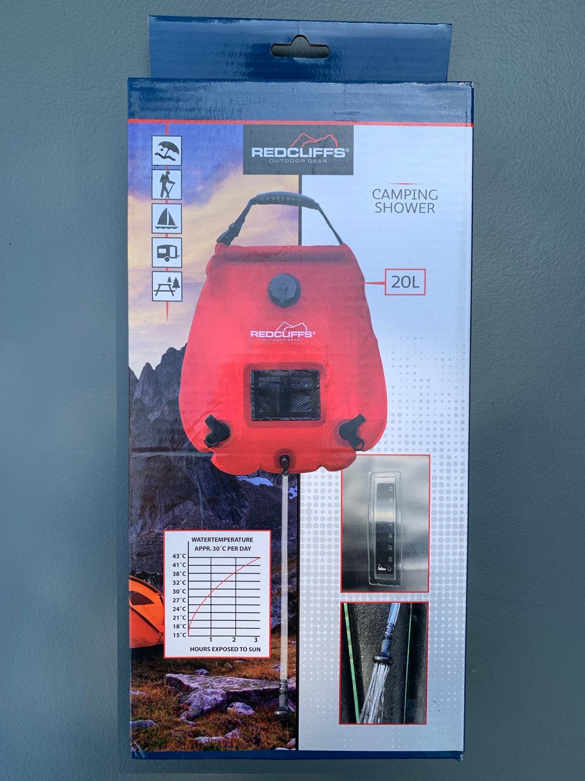 Redcliffs Camping Douche 20L - Nieuw in doos, Ophalen, Nieuw