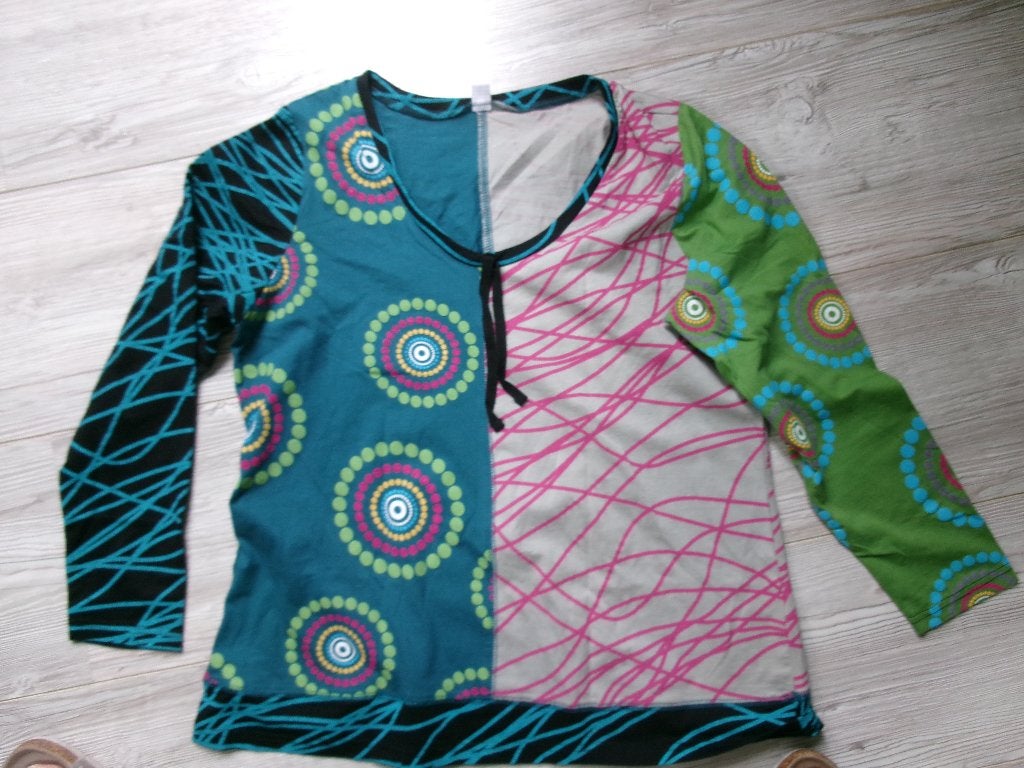 mooi kleurrijk shirt  44/46, Overige kleuren, Maat 42/44 (L), Ophalen of Verzenden, Zo goed als nieuw