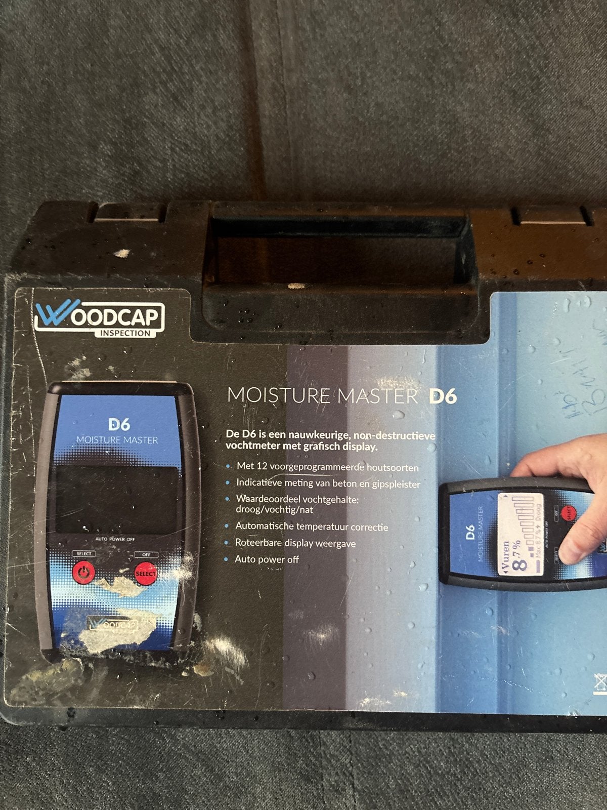 Woodcap Moisture Master D6 Vochtmeter, Ophalen of Verzenden, Zo goed als nieuw, Vocht of Vloeistof