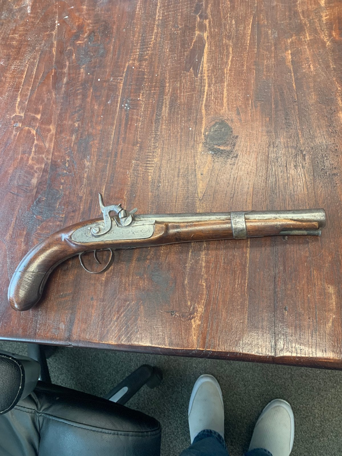 Antiek percussie pistool 38 cm groot anno 1800, Ophalen of Verzenden