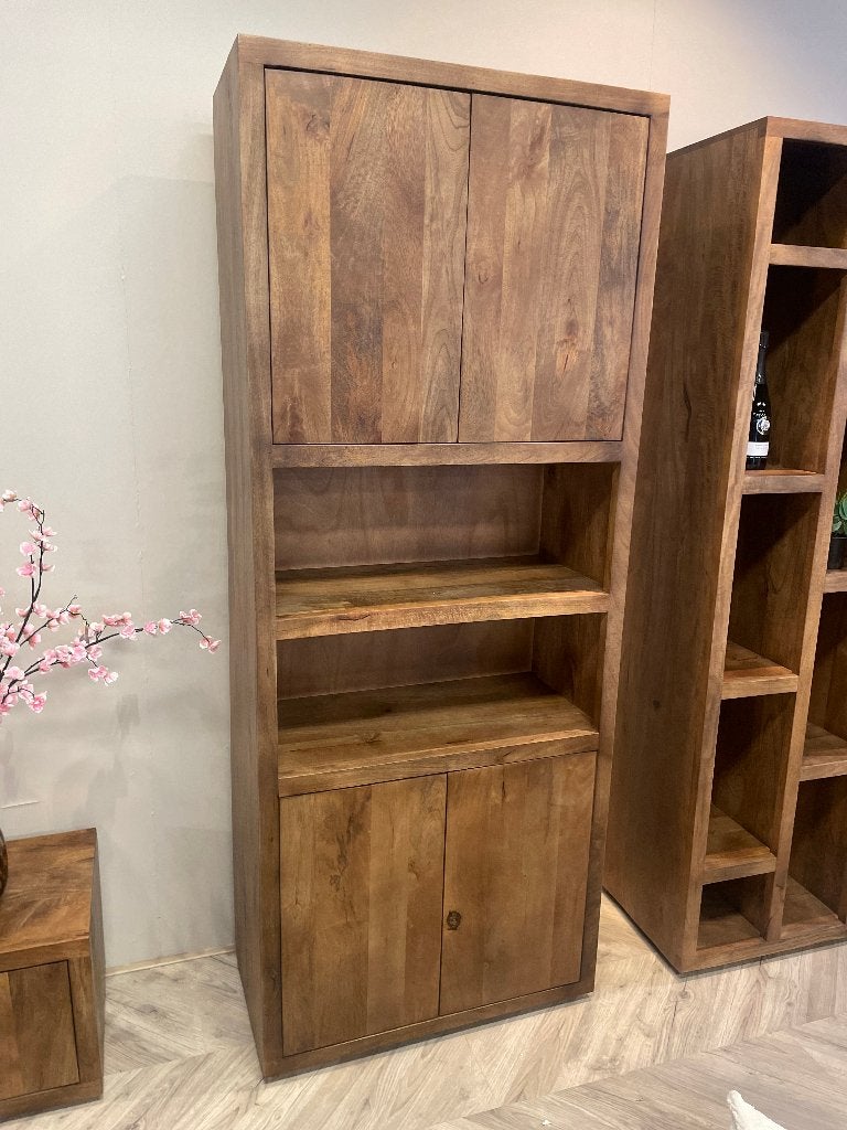 LEEGVERKOOP XL KAST MANGO WALNOOT VOORRAAD CHEFMEUBEL 699, Bruin, Nieuw, Ophalen of Verzenden, Modern