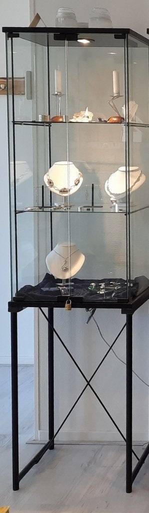 Vitrinekast, Ophalen, Minder dan 50 cm, Glas, 150 tot 200 cm