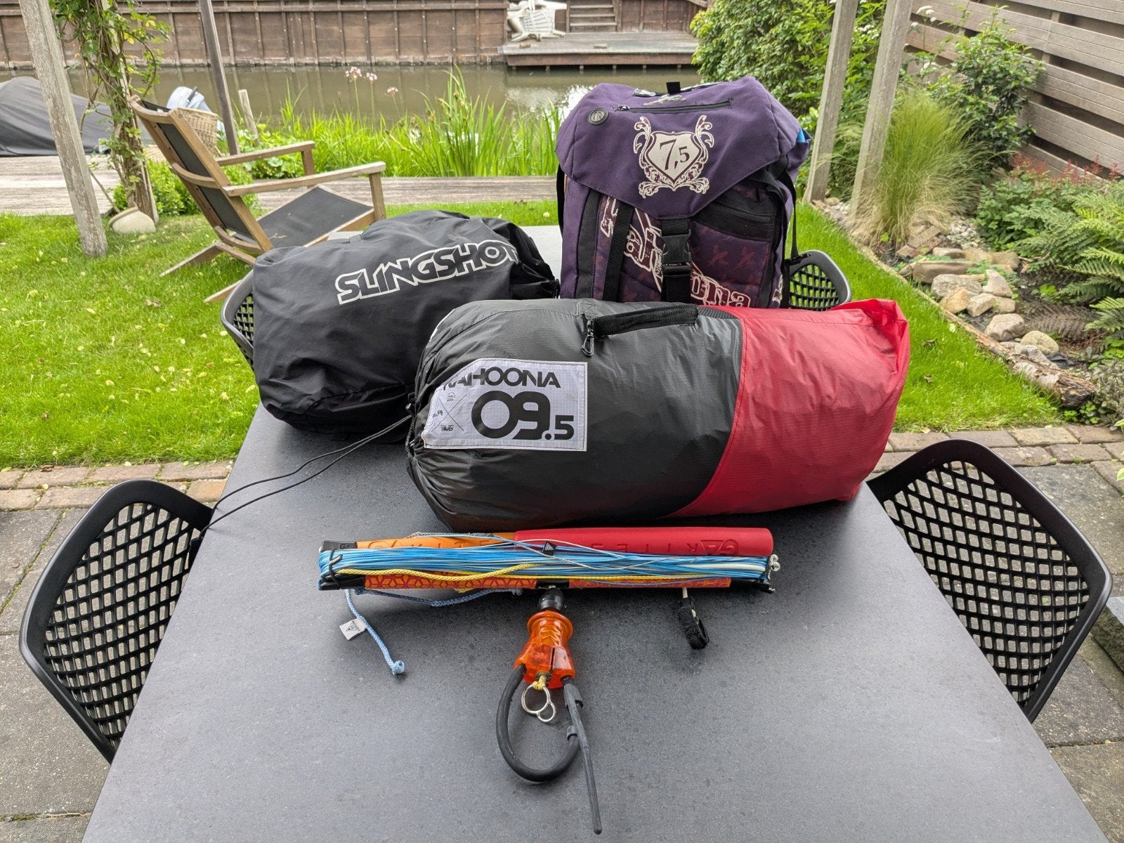 3 Kites met Gaastra bar, Watersport en Boten, Kitesurfen, Geen board, Ophalen, Zo goed als nieuw