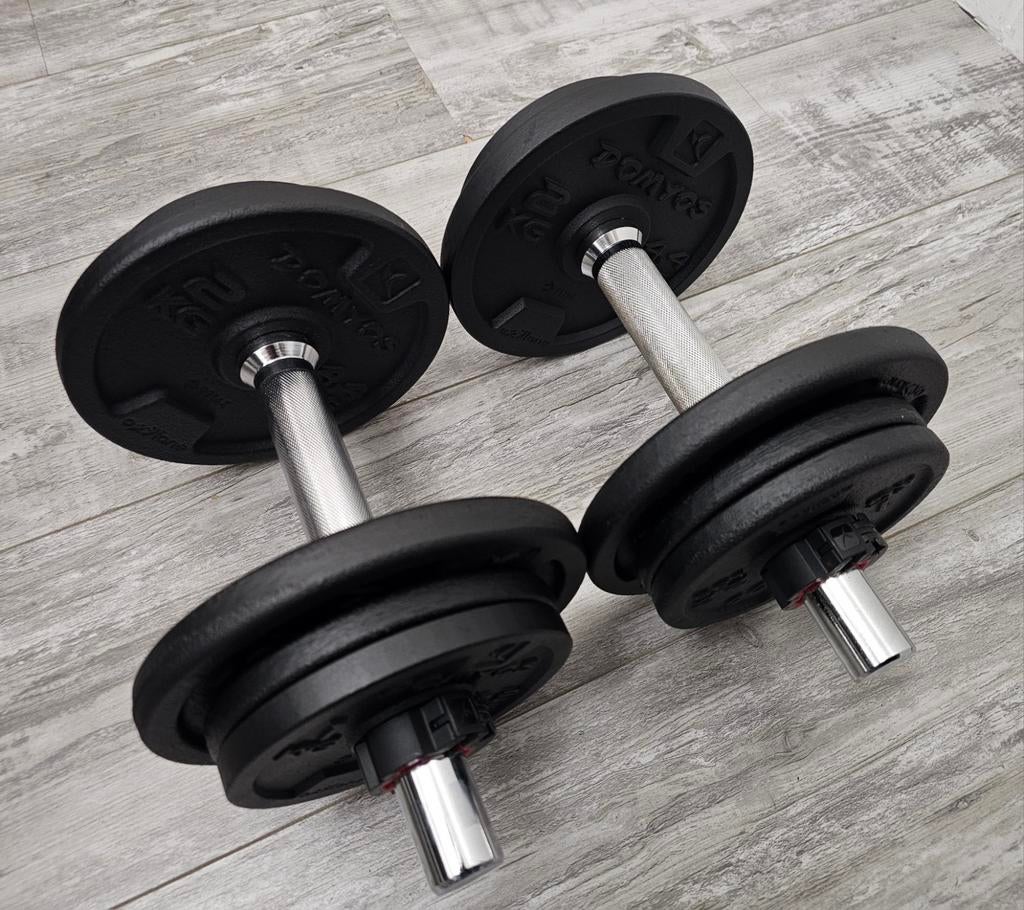 Dumbells 2x10kg Totaal 20kg ijzer, Ophalen, Zo goed als nieuw, Benen