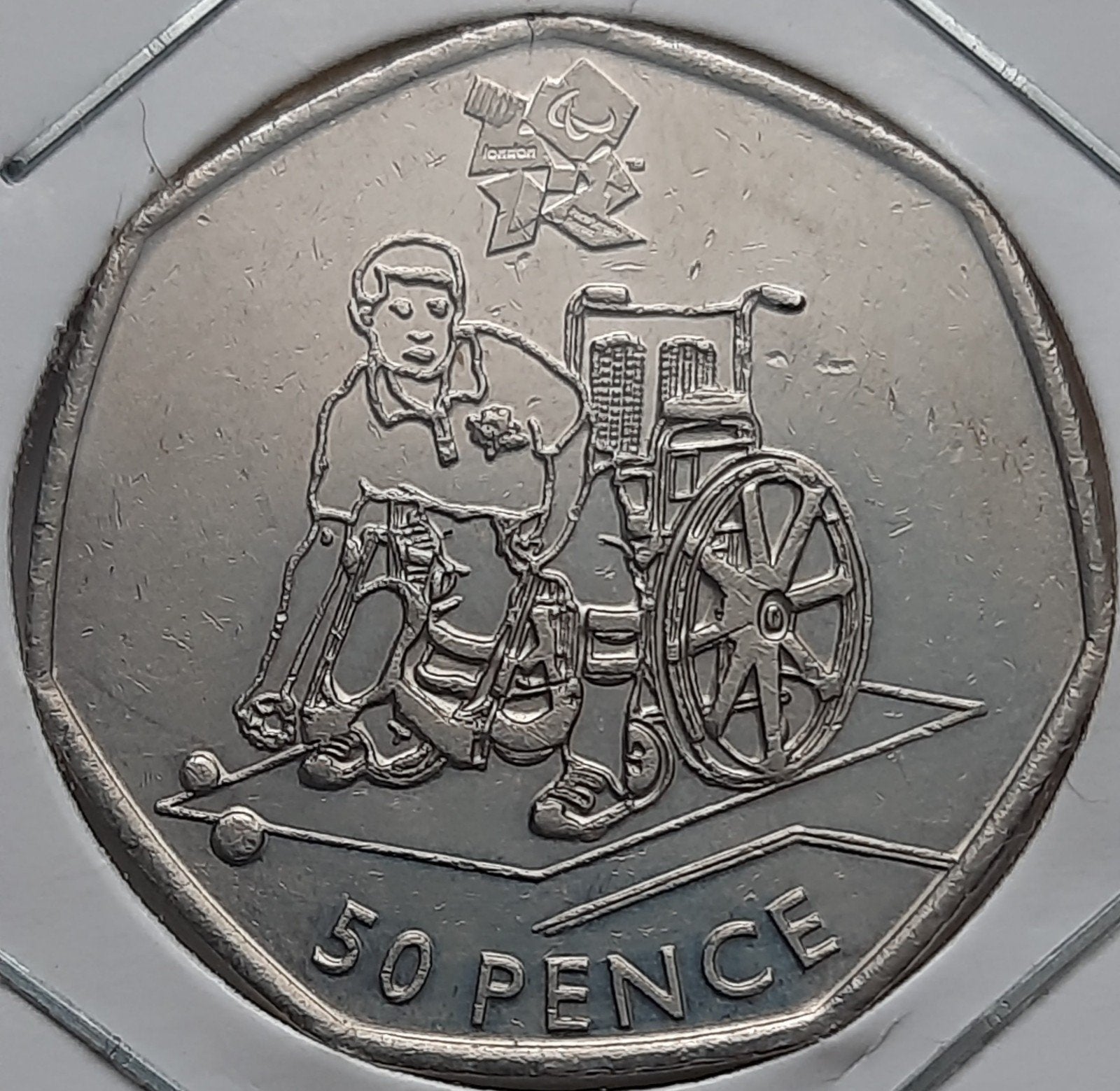 Verenigd Koninkrijk 50 pence 2011 "2012 London Paralympics -, Ophalen of Verzenden, Overige landen, Losse munt