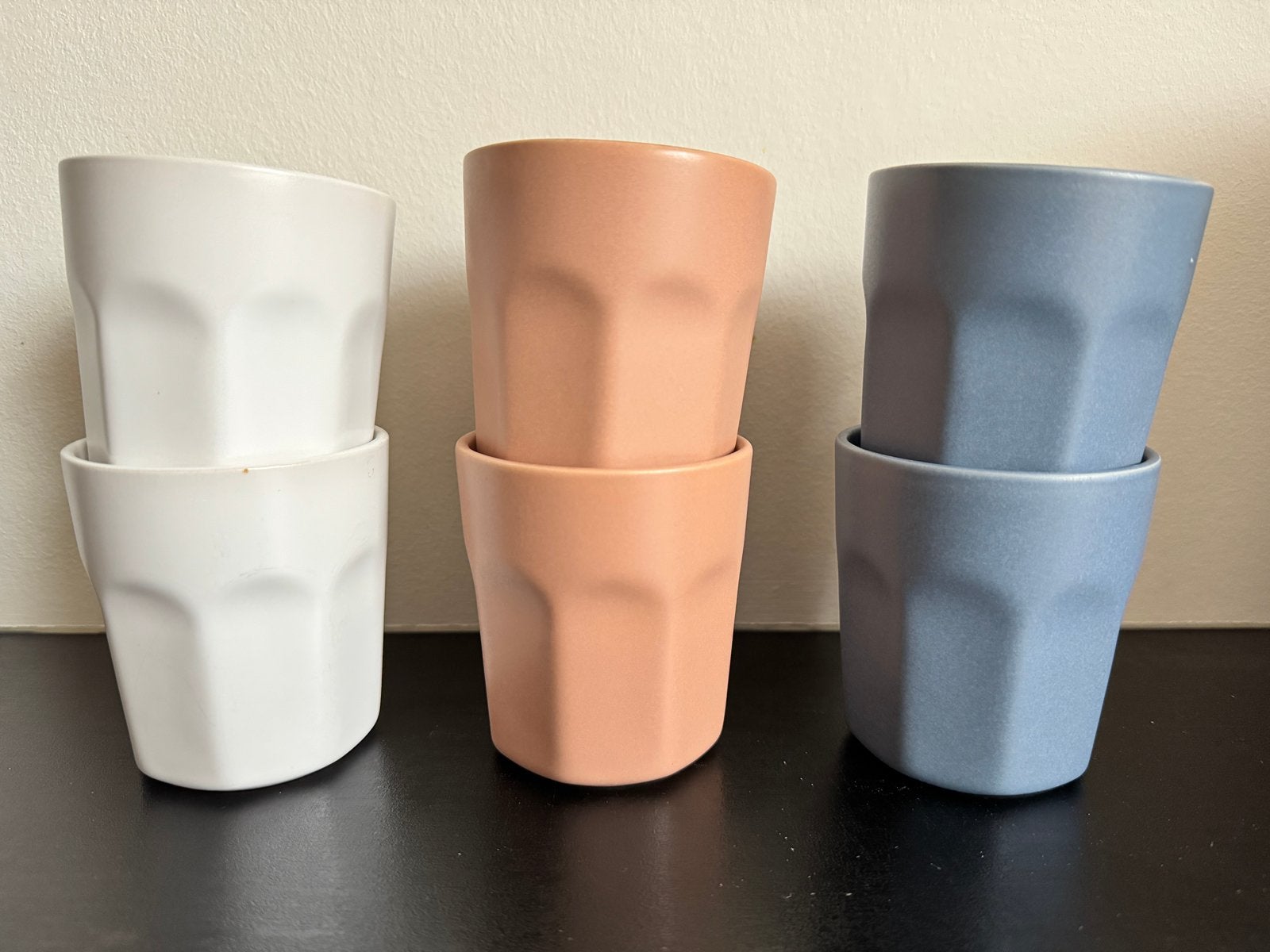 Set van 6 aardewerken kopjes - 200ml, Ophalen of Verzenden, Zo goed als nieuw, Overige stijlen, Kop(pen) en/of Schotel(s)