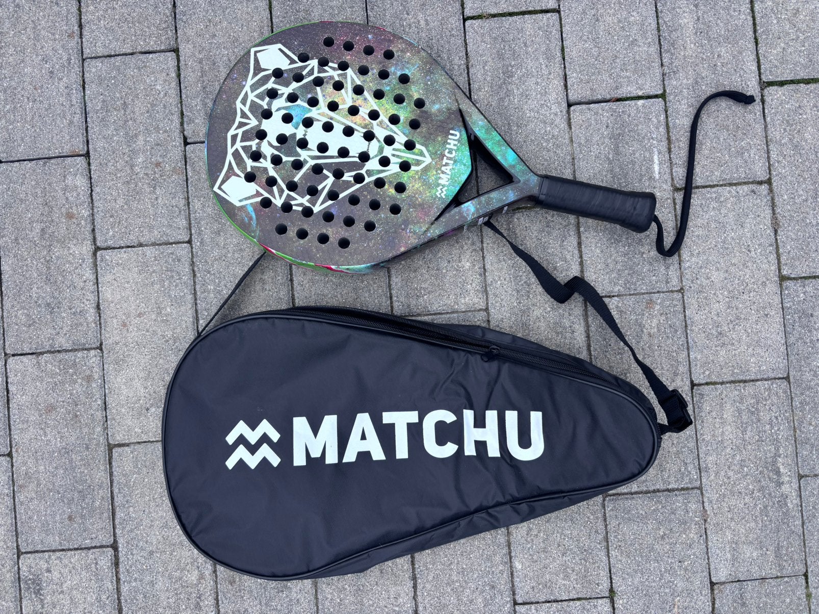 Padelracket zgan Matchu, Sport en Fitness, Ophalen of Verzenden, Zo goed als nieuw, Padeltas
