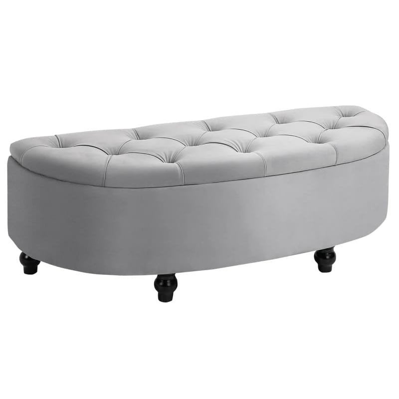 Voetenbank schoenenbank opbergbank  Fluweel met Knoppen, Vintage, Klassiek, Modern, 50 tot 75 cm, Nieuw, Ophalen of Verzenden