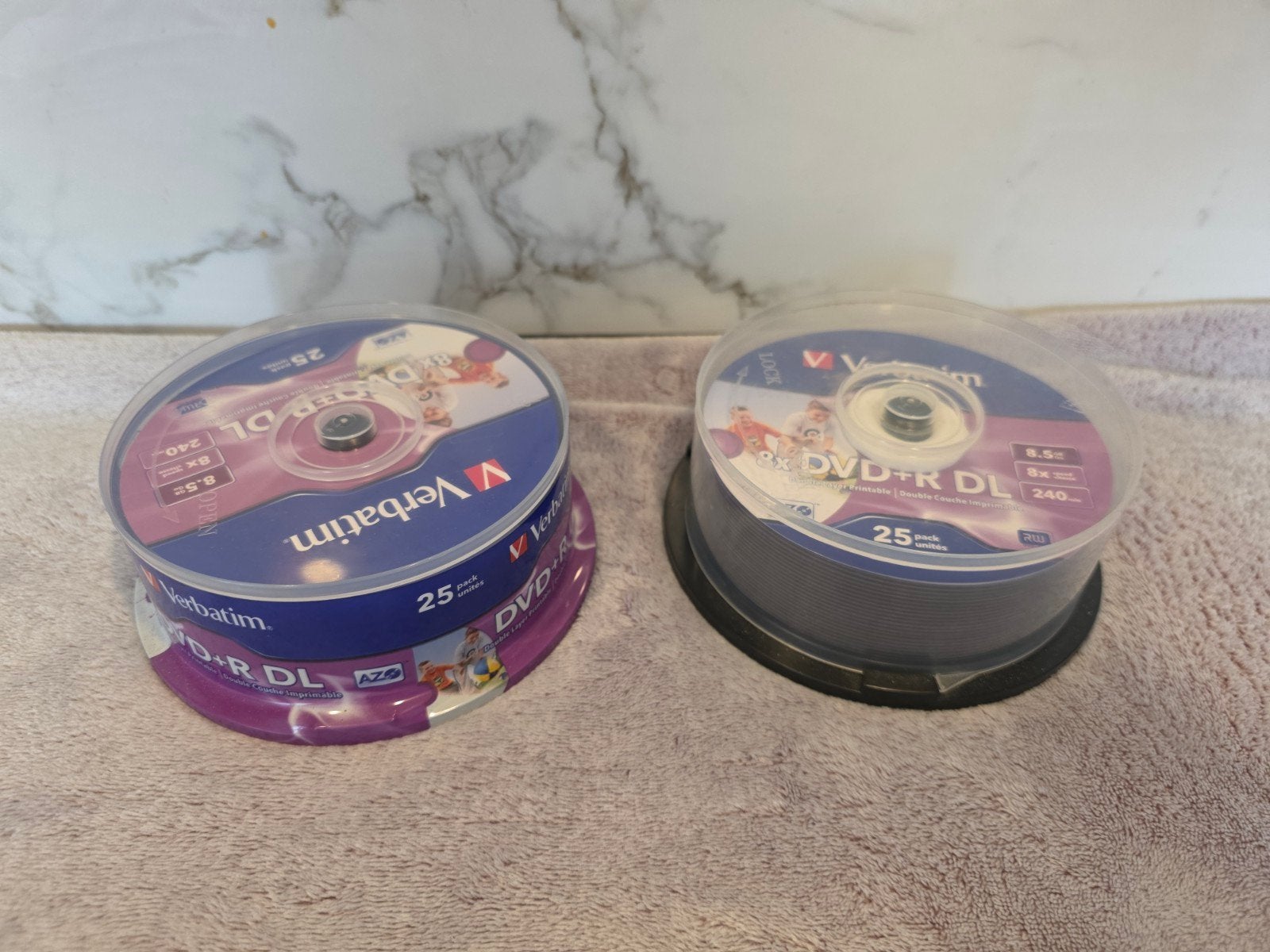 48x Verbatim DVD+R DL 8.5GB 8x AZO Printable, Nieuw, Ophalen of Verzenden, Dvd, Dubbellaags