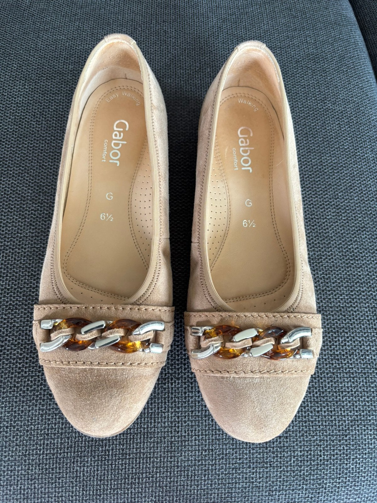 Gabor ballerina’s maat 6,4 (40) beige, Kleding | Dames, Schoenen, Verzenden, Beige, Ballerina's, Zo goed als nieuw