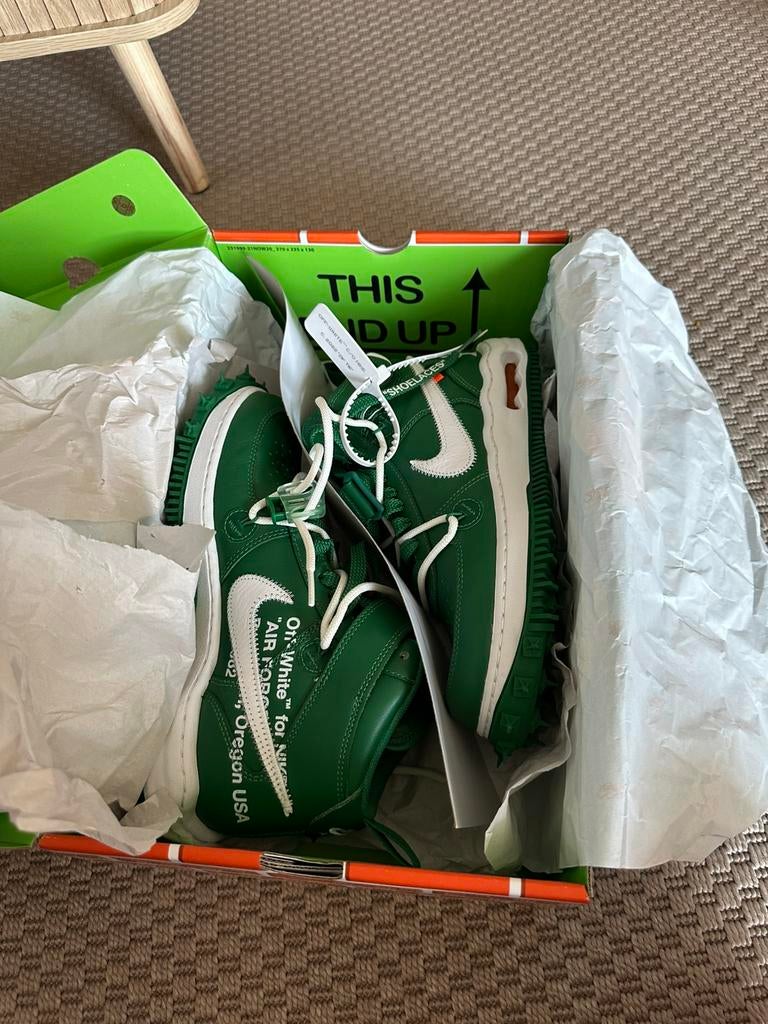 Nike Off-White Air Force 1 Mid SP Pine Green, Kleding | Heren, Schoenen, Overige kleuren, Sportschoenen, Nike, Nieuw