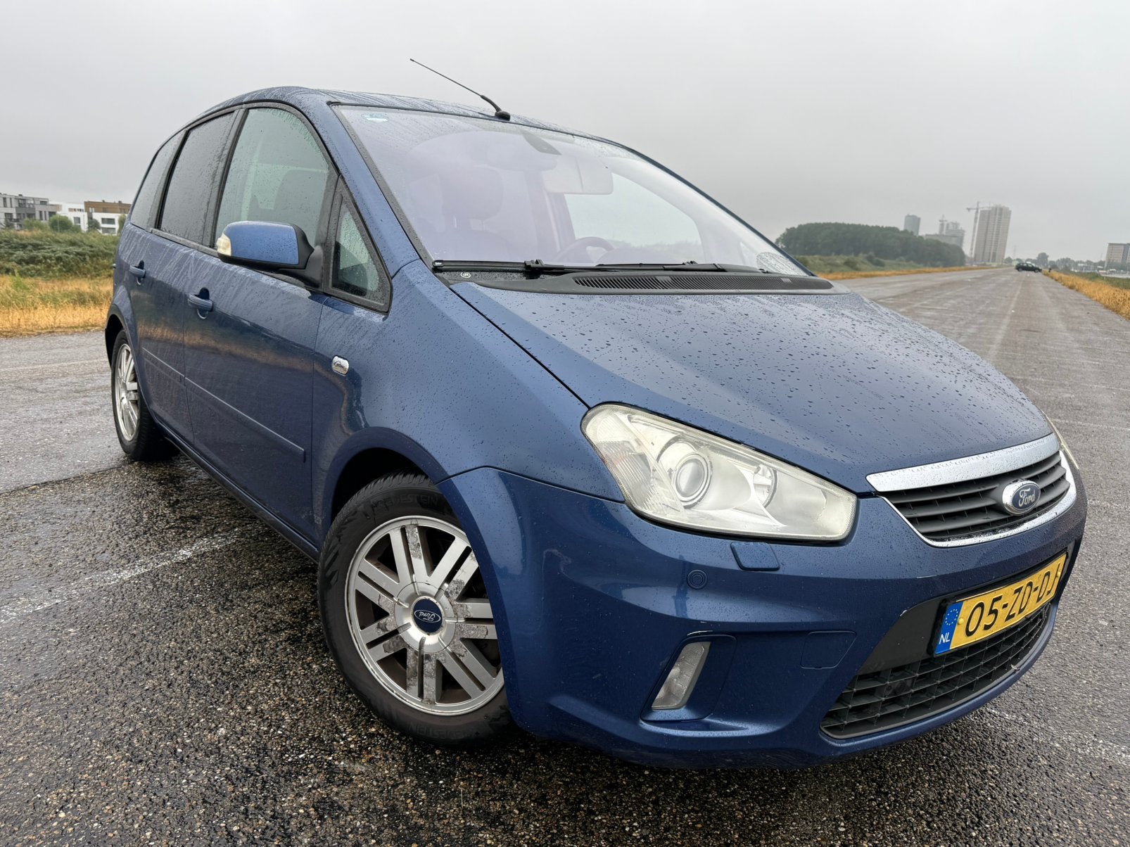 Ford C-Max 2.0-16V AUTOMAAT/APK JAN 2027/LEDER/TREKHAAK/NAP, 145 pk, Zwart, 4 cilinders, Blauw