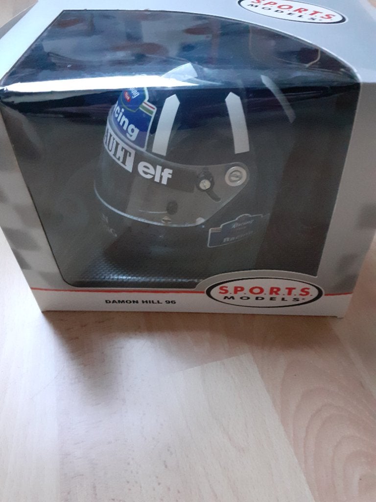 Sports Models Helmet Damon Hill 1:2, Verzamelen, Ophalen, Zo goed als nieuw, Formule 1