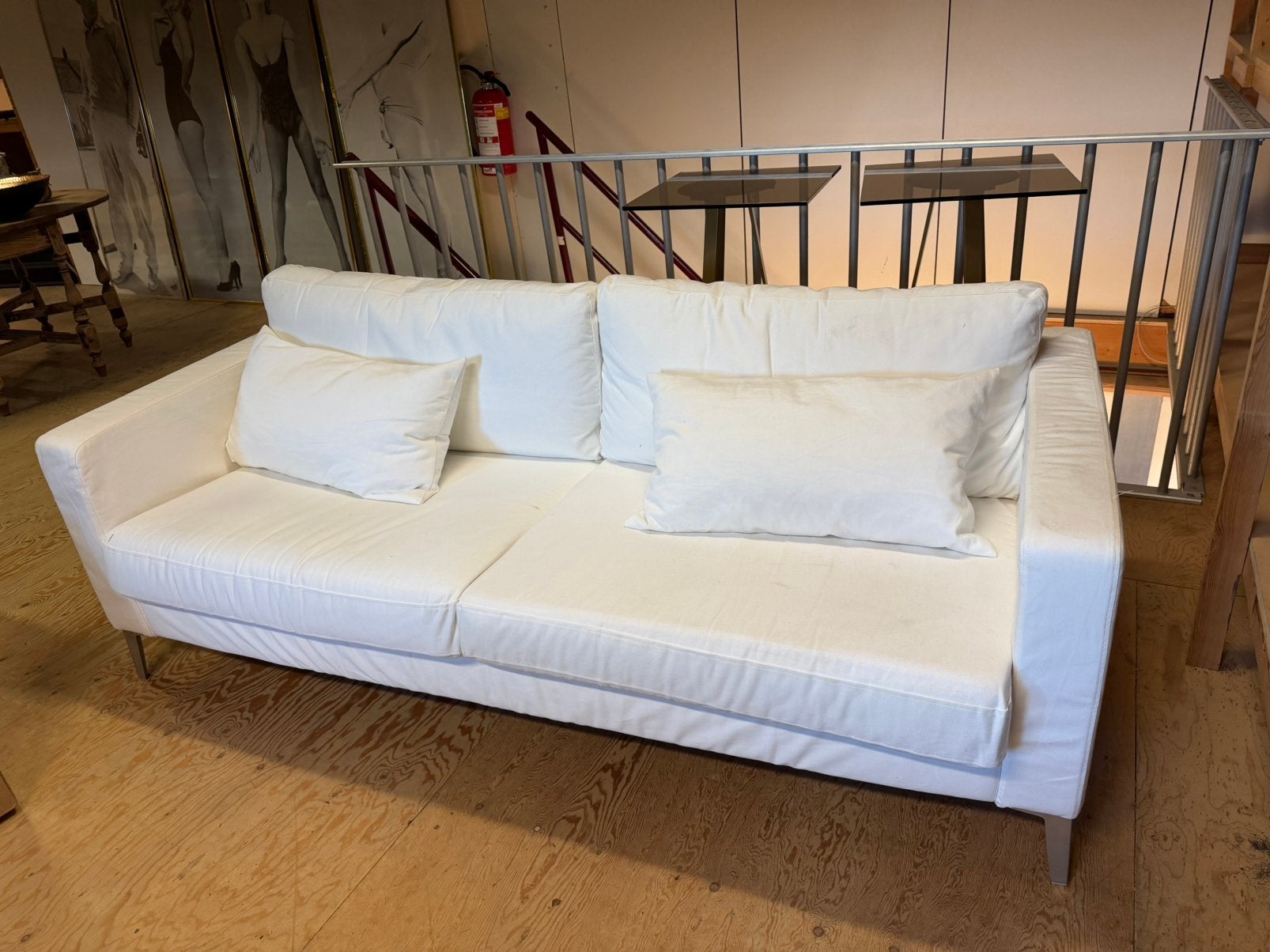 Mooie, tijdloze 3-zitsbank van IKEA,  Karlstad nieuwe, hoes, Ophalen of Verzenden, Zo goed als nieuw, 75 tot 100 cm, 200 tot 250 cm