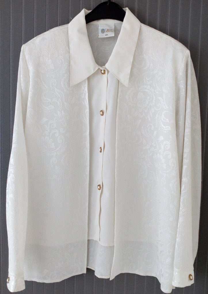 Dames Blouse Wit / Creme, Maat 38/40 (M), Your Sixth Sense, Wit, Ophalen of Verzenden