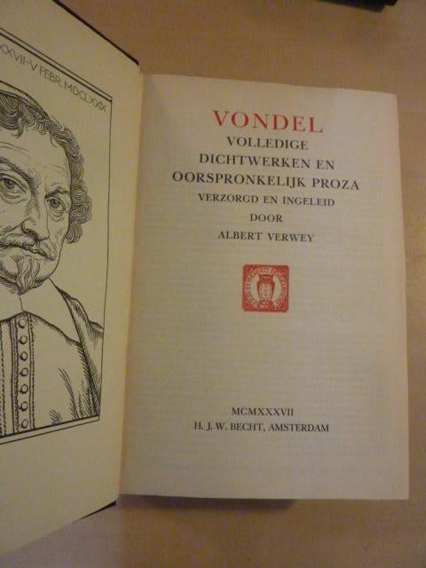 Albert Verwey - Vondel dichtwerken en proza, Ophalen of Verzenden, Gelezen