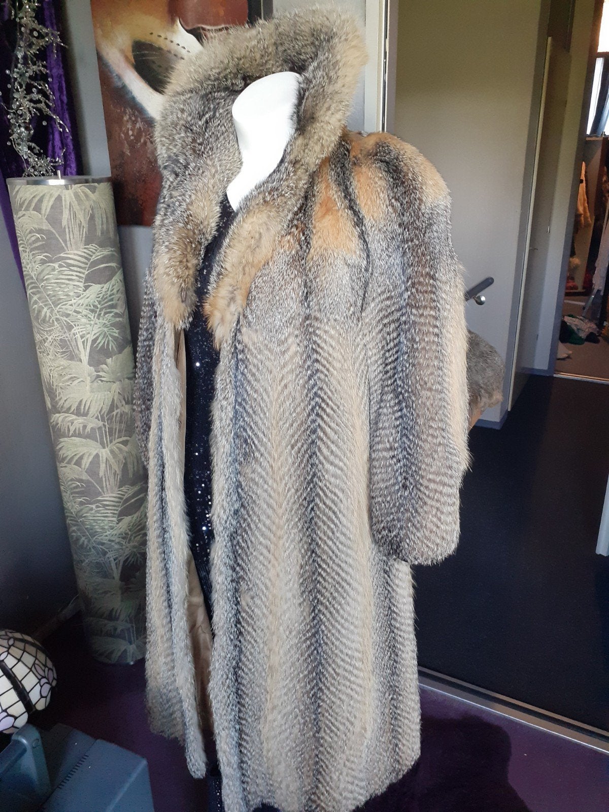 Prachtige echte lange sex in the city bontjas bont jas M, Kleding | Dames, Jassen | Winter, Ophalen of Verzenden, Zo goed als nieuw