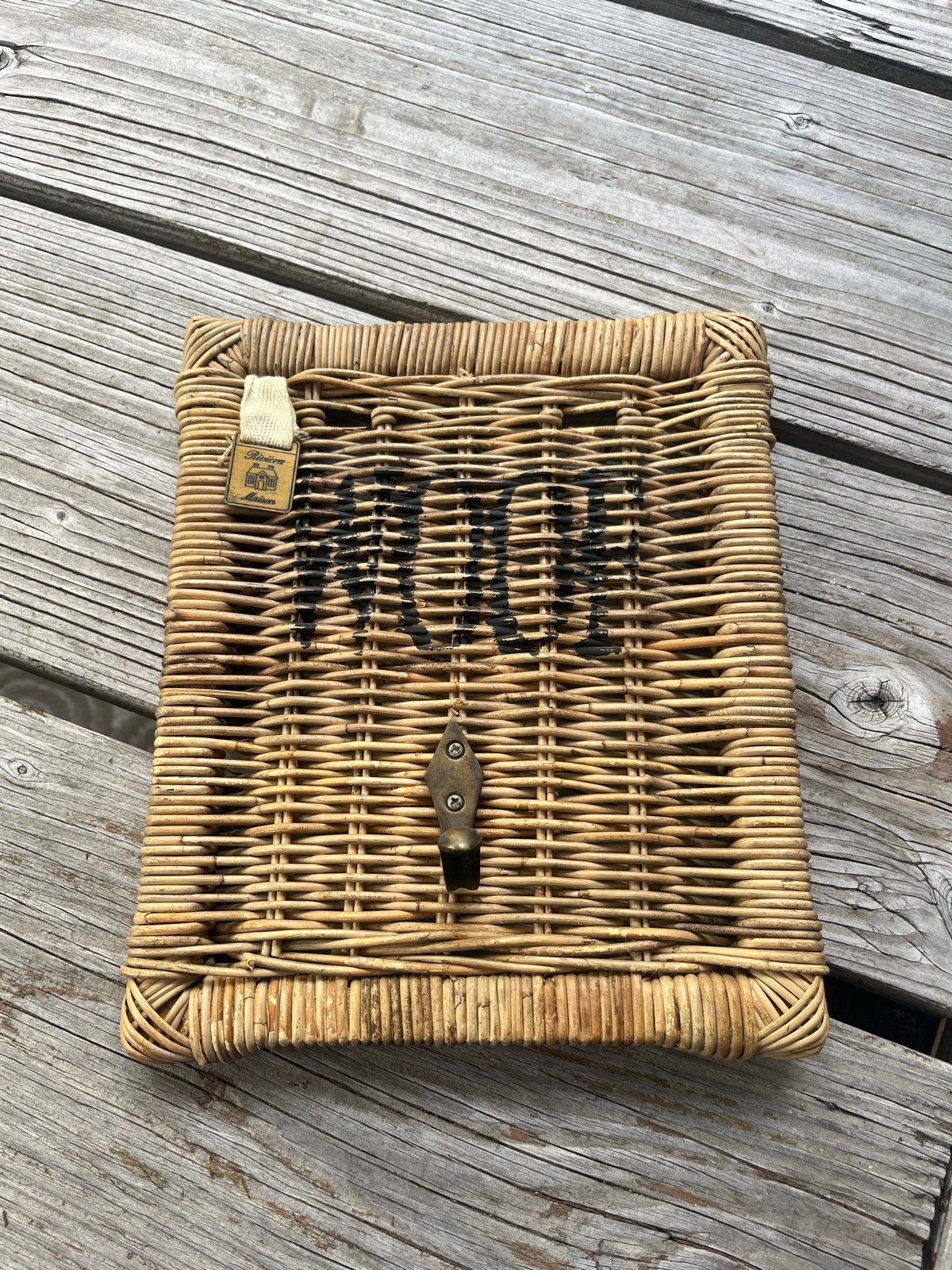 Riviera Maison rotan wanddecoratie met haakje, Gebruikt, Ophalen of Verzenden, Landelijk, Natuurlijk materiaal