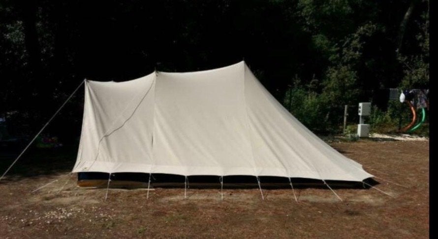 Esvo Katoenen Tent 4-persoons met Slaapcabine en Luifel, Caravans en Kamperen, Tenten, Ophalen, Gebruikt, Tot en met 4