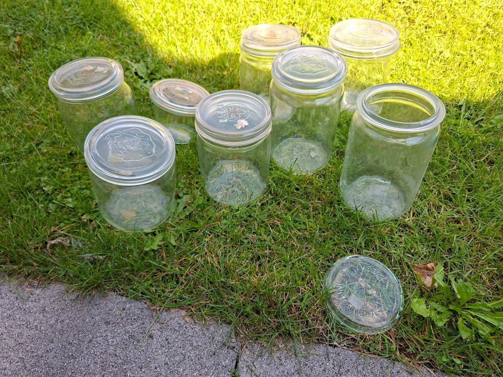 Set van 8 glazen weckpotten met deksels, Ophalen