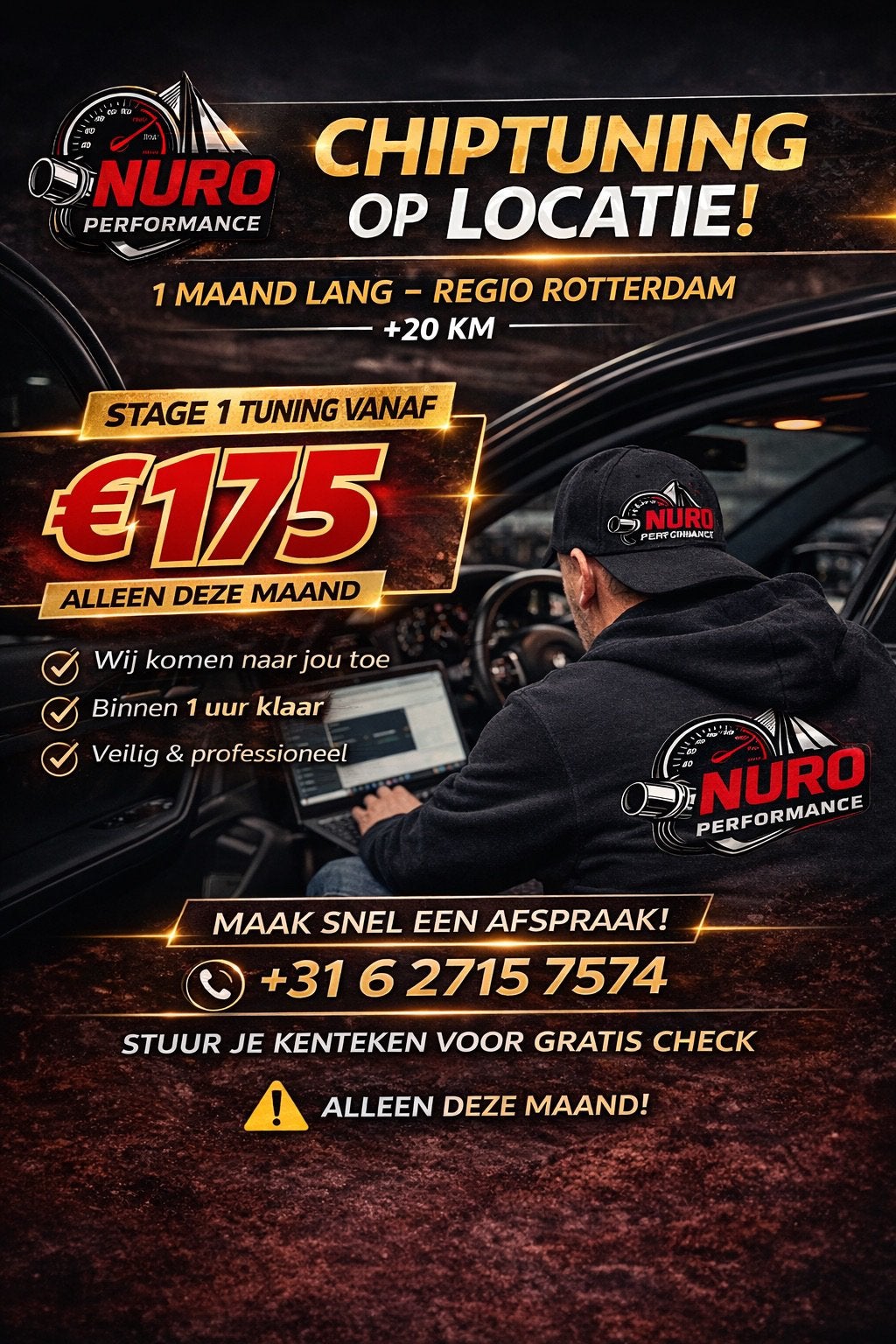 Chiptuning Rotterdam Adblue DPF EGR stage 1 op locatie, Ophalen