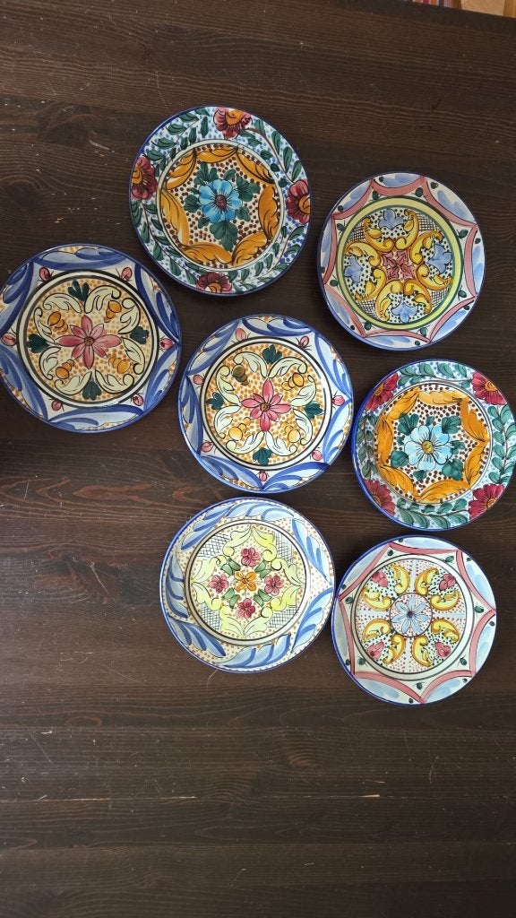 handbeschilderde spaanse borden, Antiek en Kunst, Antiek | Keramiek en Aardewerk, Ophalen of Verzenden