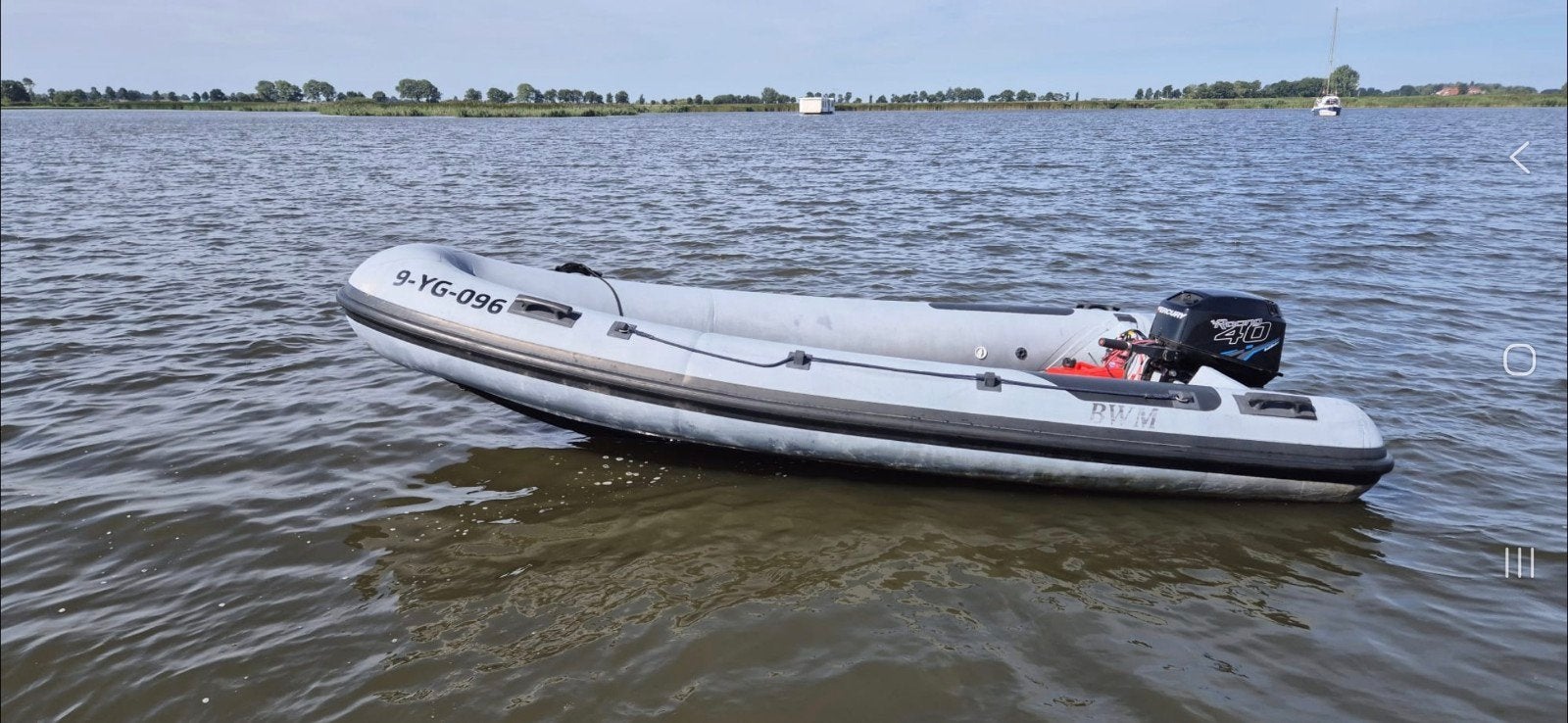 Rib zodiac 40pk mercury met trailer, Watersport en Boten, Ophalen, Mercury
