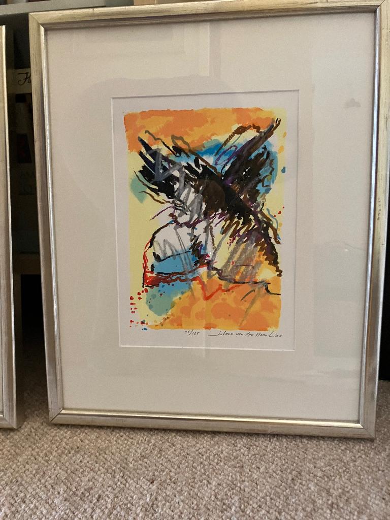 SCHILDERIJ zeefdrukken modern, Antiek en Kunst, Ophalen