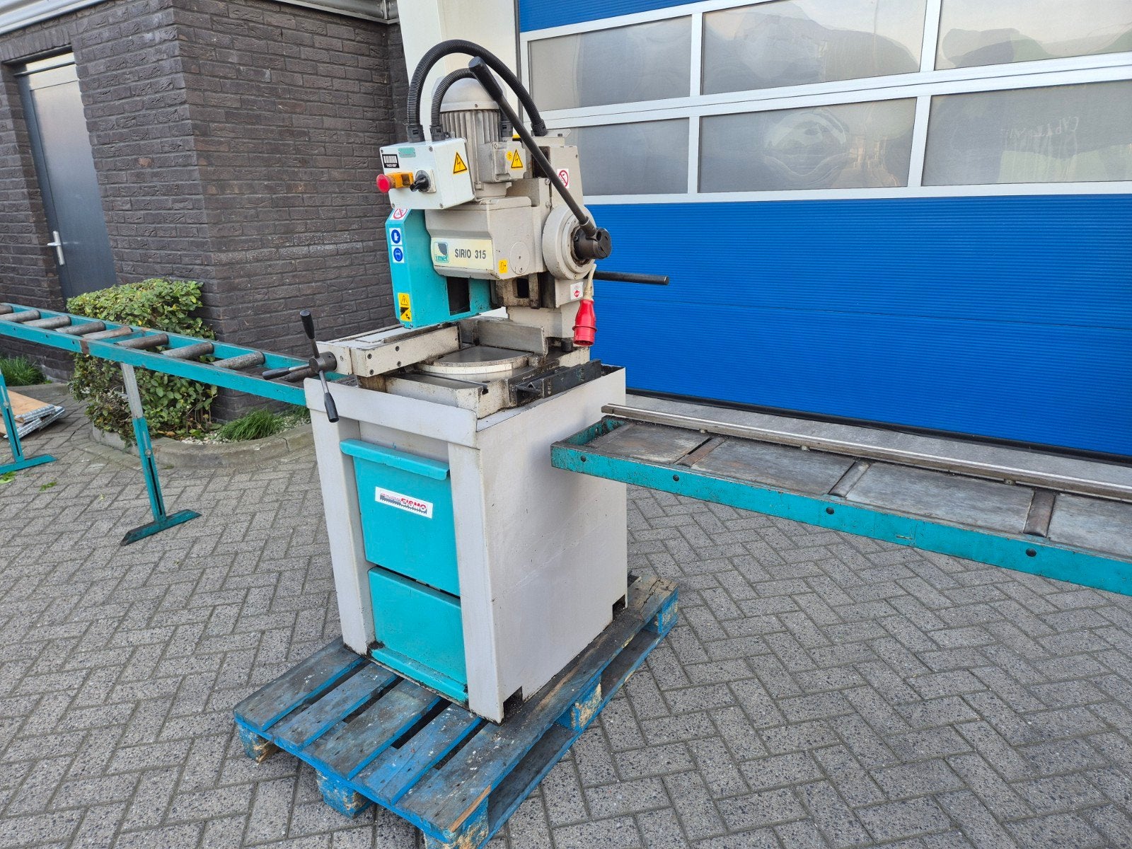 IMET SIRIO 315 Cirkelzaag 380V compleet met rollenbaan 2x3m!, Gebruikt, IMET, Info@bolkmachinehandel.nl, Ophalen of Verzenden
