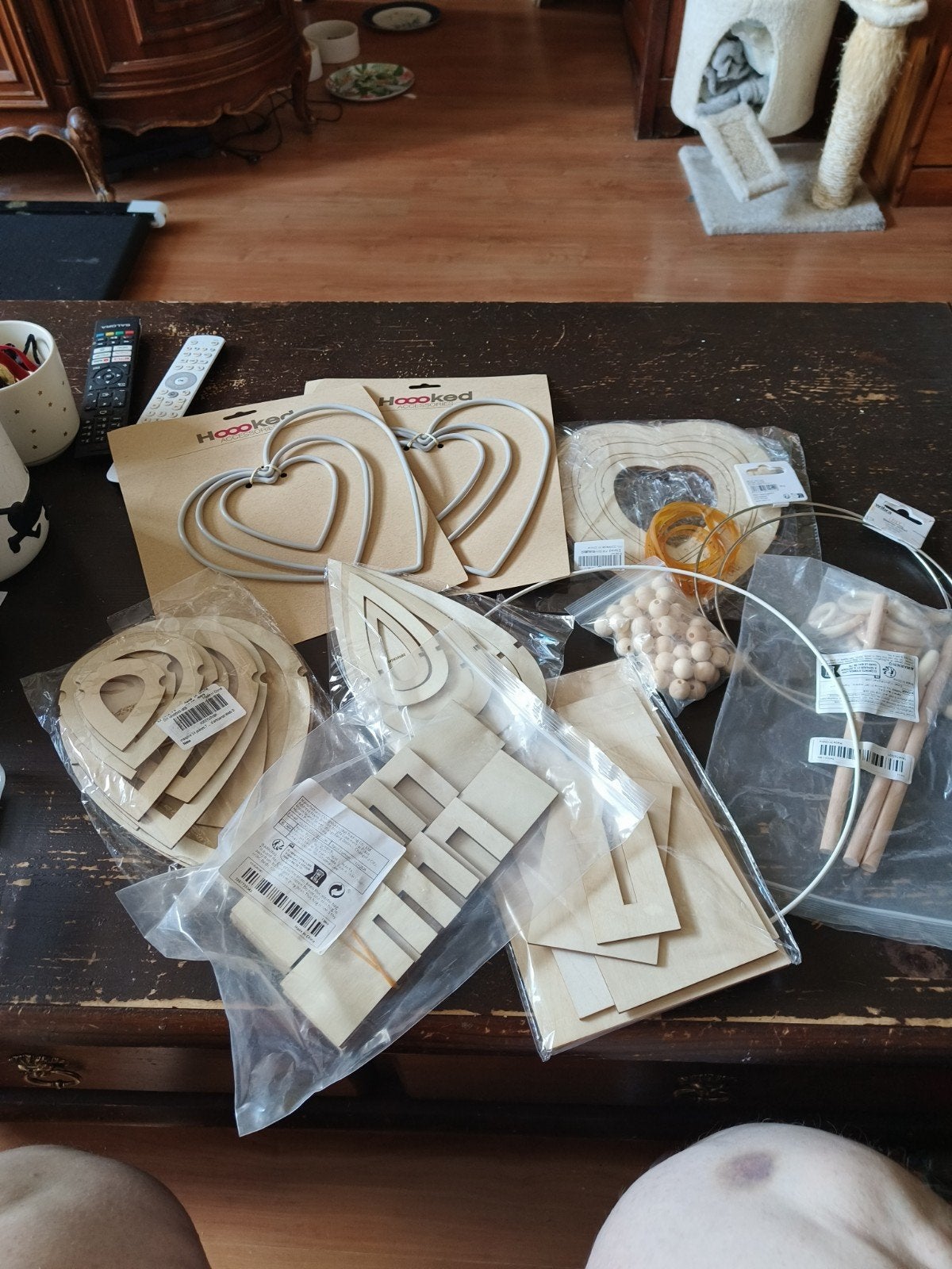 Macrame benodigdheden: houten vormen, ringen, kralen, Handgemaakt, Nieuw, Knutselmateriaal, Hout